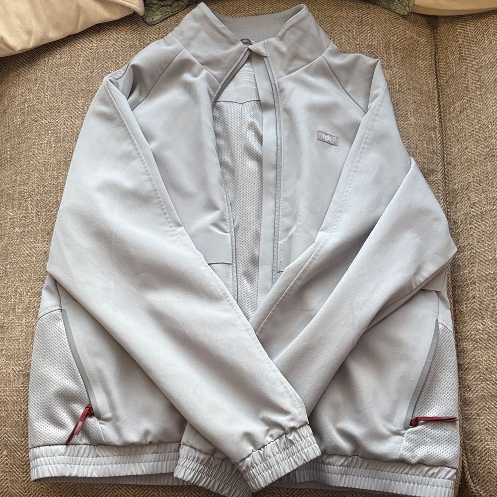 Figs Women's Light Gray Jacket S - Picture 5 of 9